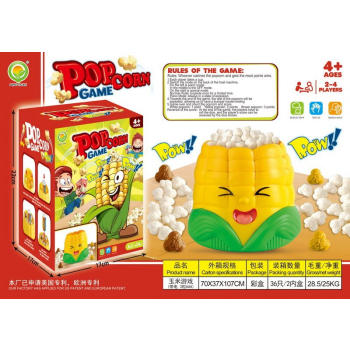 Gra zręcznościowa Popcorn dla dzieci 4+ Łapanie kukurydzy + 70 sztuk Popcornu + 4 Kubełki